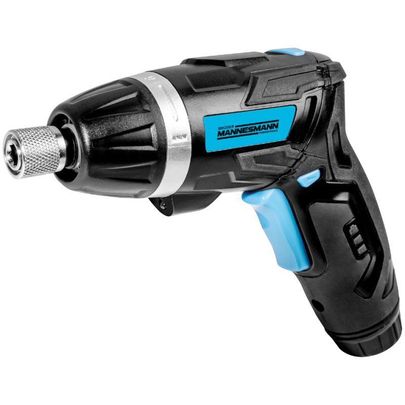 BRÜDER MANNESMANN cordless screwdriver, 3.6 volt, lithium-ion battery, including 26 bits